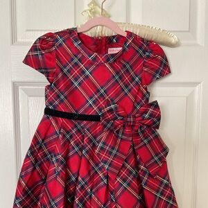 American Girl Red Plaid Bow Holiday Dress